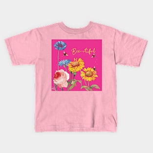 Bee-utiful Bees & Flowers Kids T-Shirt